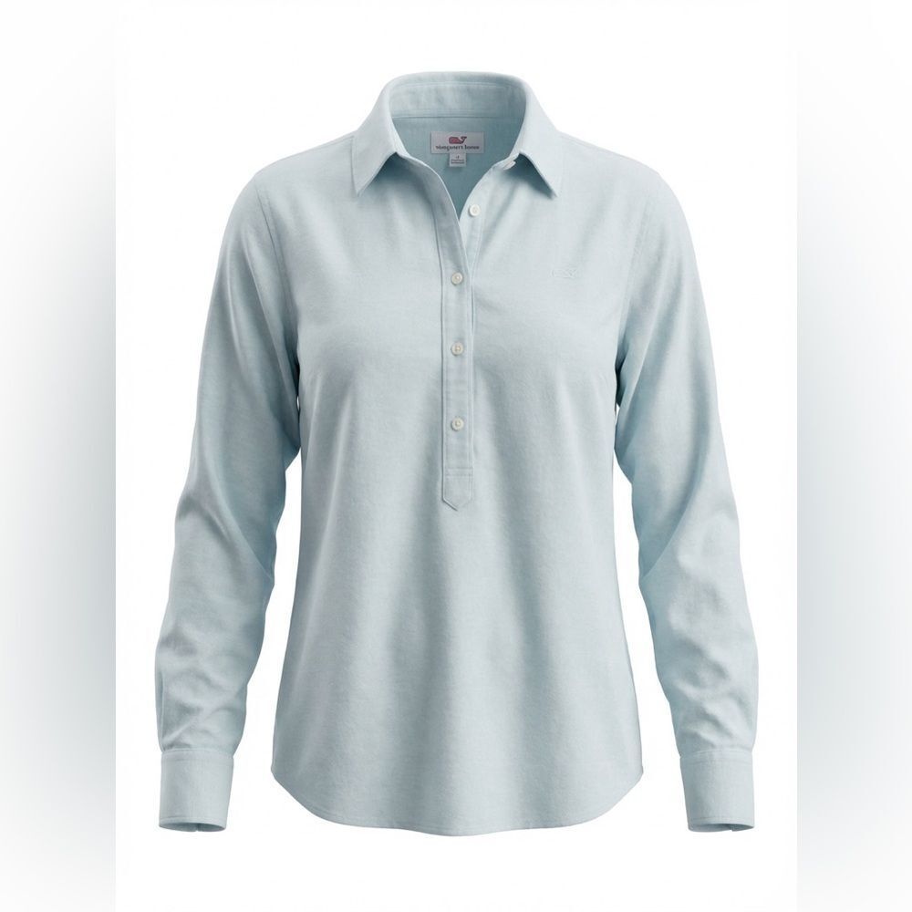 VINEYARD VINES WOMENS MINT GREEN BLOUSE SIZE 4